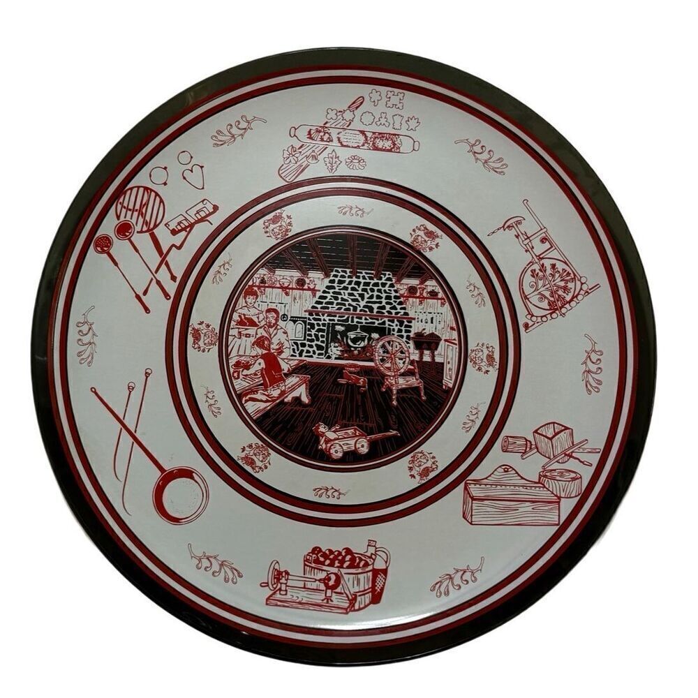 Burns COUNTRY INN 11 1/4” round plate - Near Mint - Glass